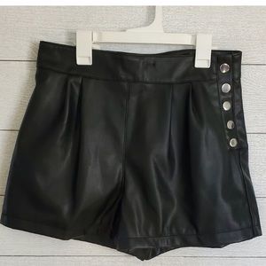 Black “leather” Forever 21 shorts
